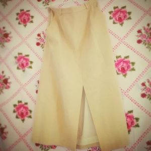 Vintage John Wanamaker yellow  wool skirt